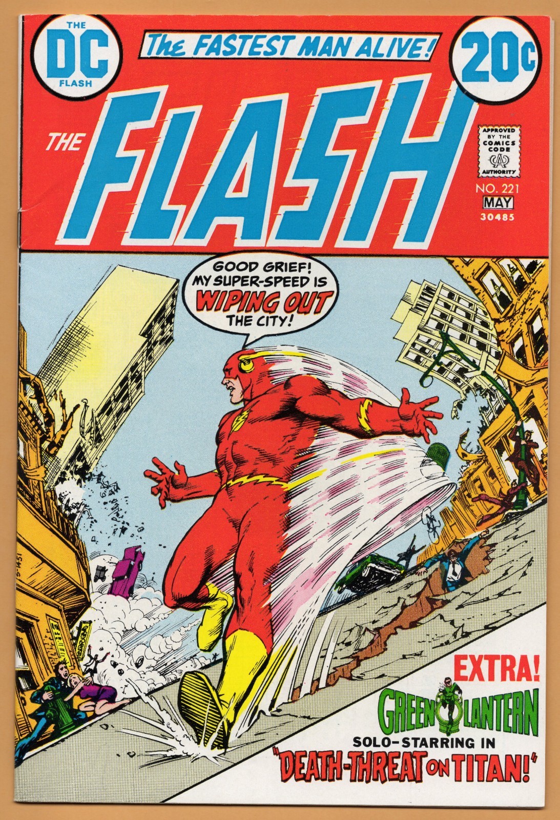 FLASH   #221    9.0   VERY FINE / NEAR MINT  GREEN LANTERN