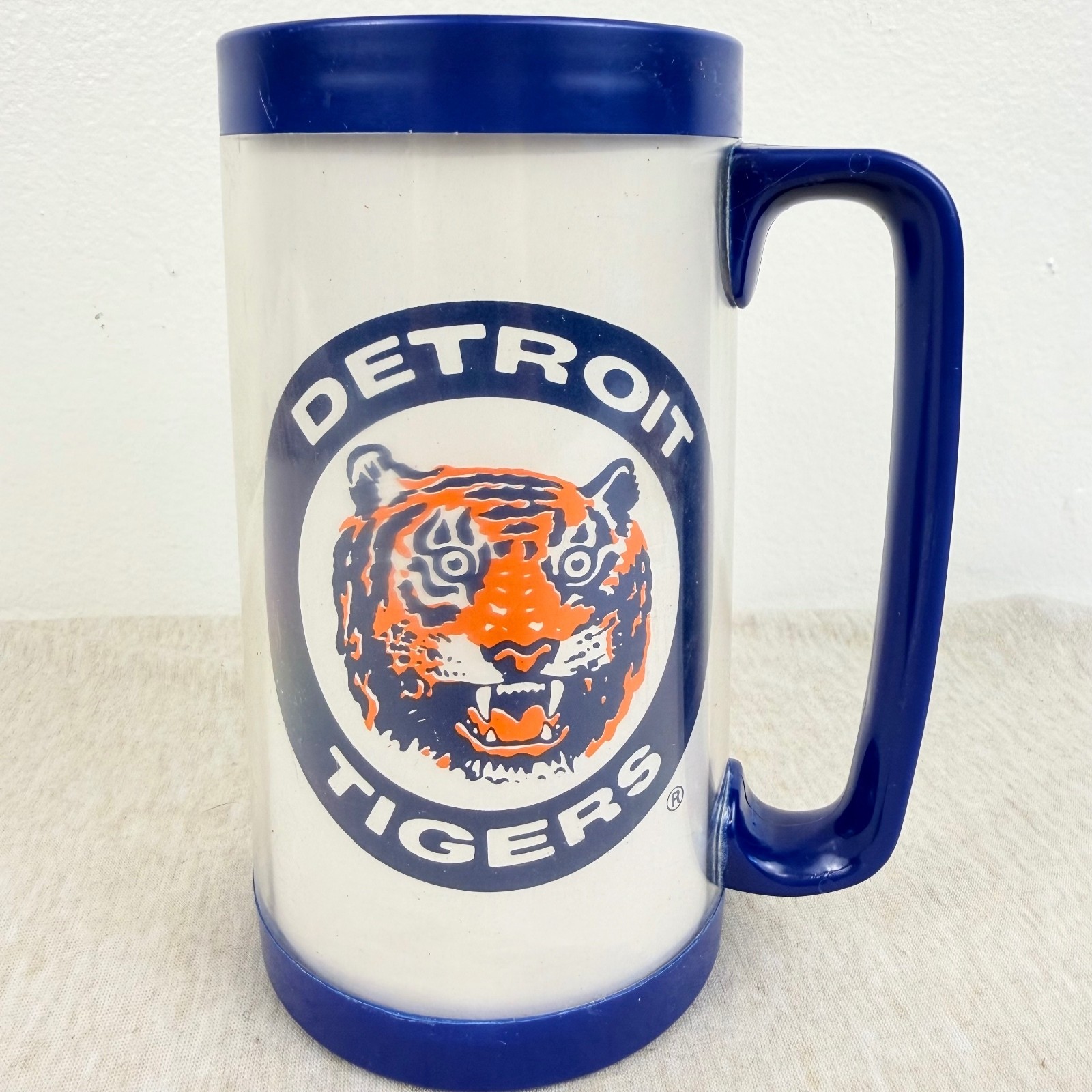 Vintage 1980s Detroit Tigers Miller Lite Power 96 Plastic Beer Mug Stein Vintage 1980s Detroit Tigers Miller Lite Power 96 Plastic Beer Mug Stein