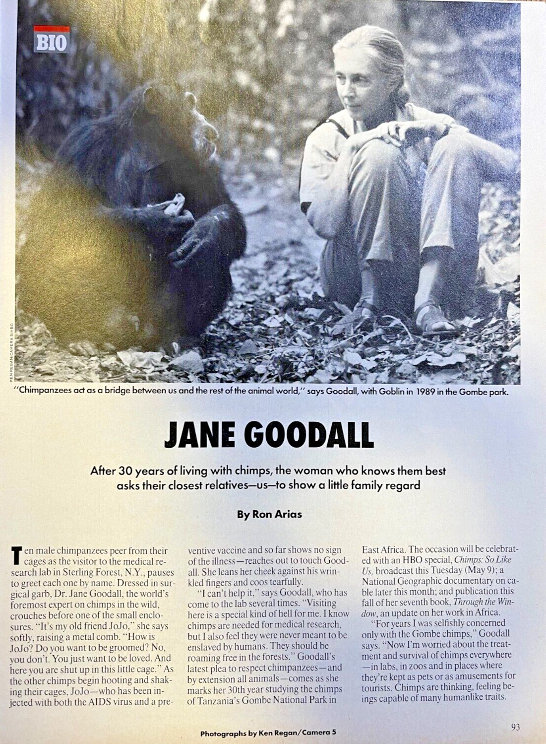 1990 Scientist Jane Goodall