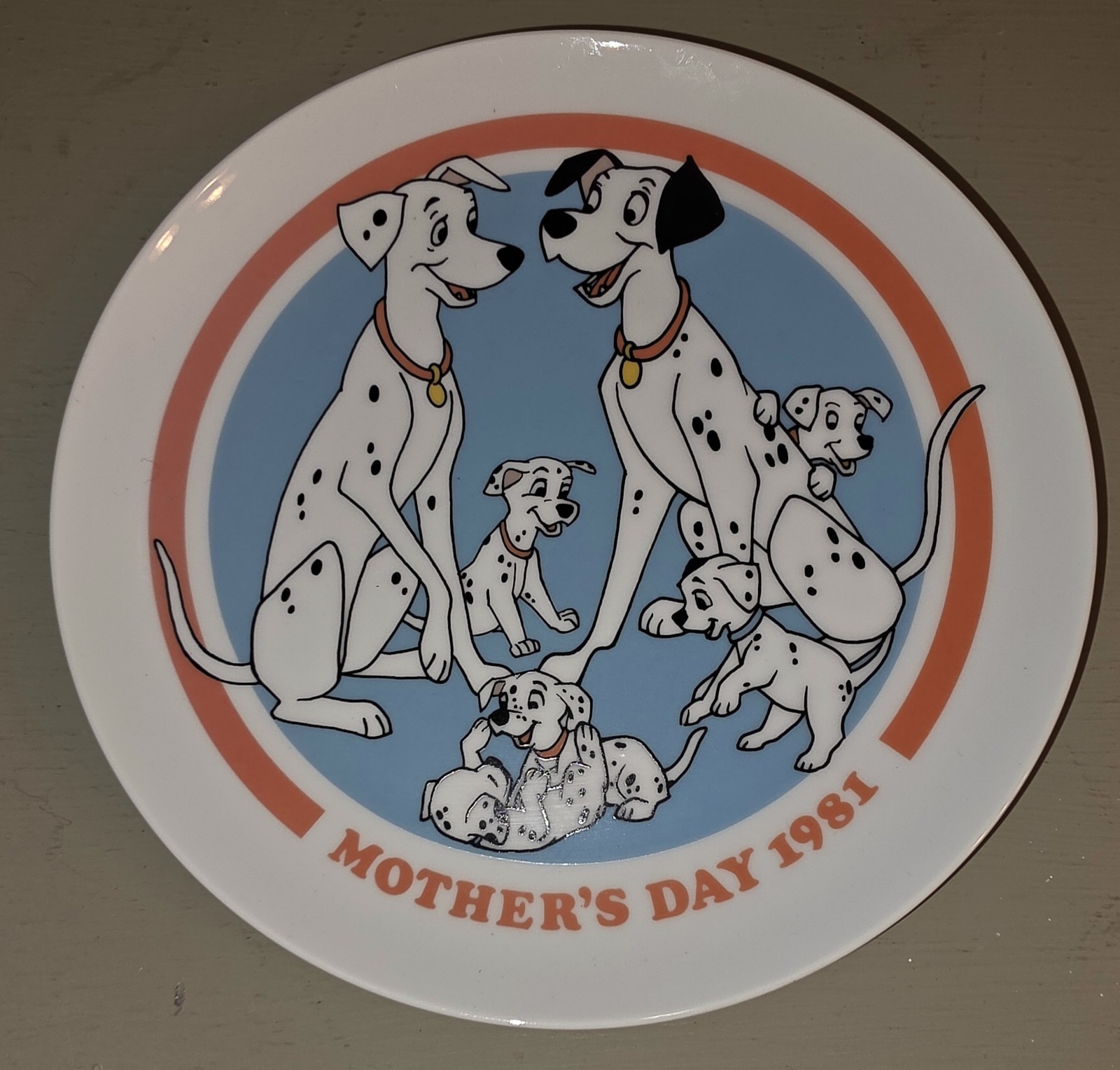 Vtg 1981 Schmid Disney 101 Dalmatians Mothers Day Plate Playmates LE 622/10000