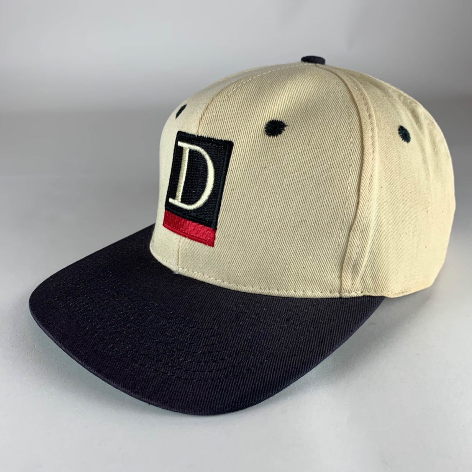 Dewars White Label Scotch Whiskey Vintage Cream Black KC Snapback Hat Dewars White Label Scotch Whiskey Vintage Cream Black KC Snapback Hat
