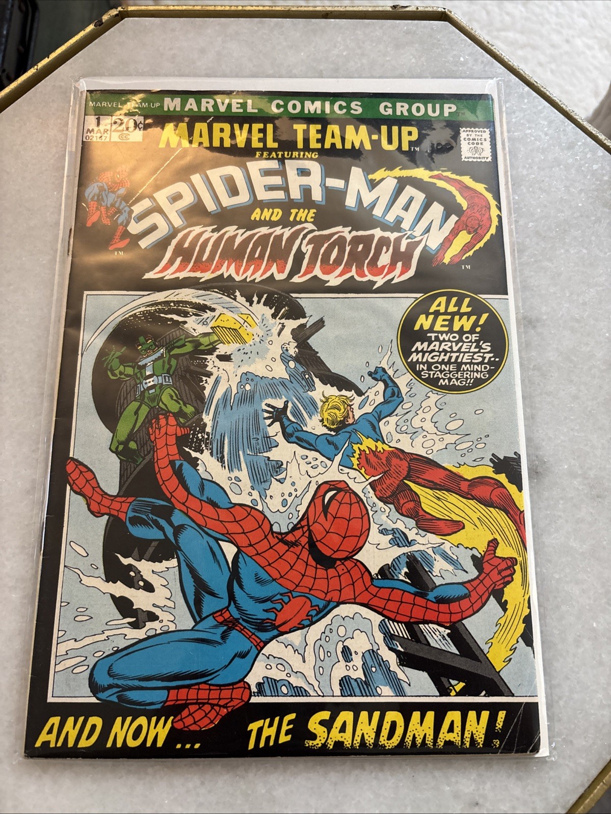 1972 Marvel Team - Up Spider Man And The Human Torch #1 High Grade Clean Book
