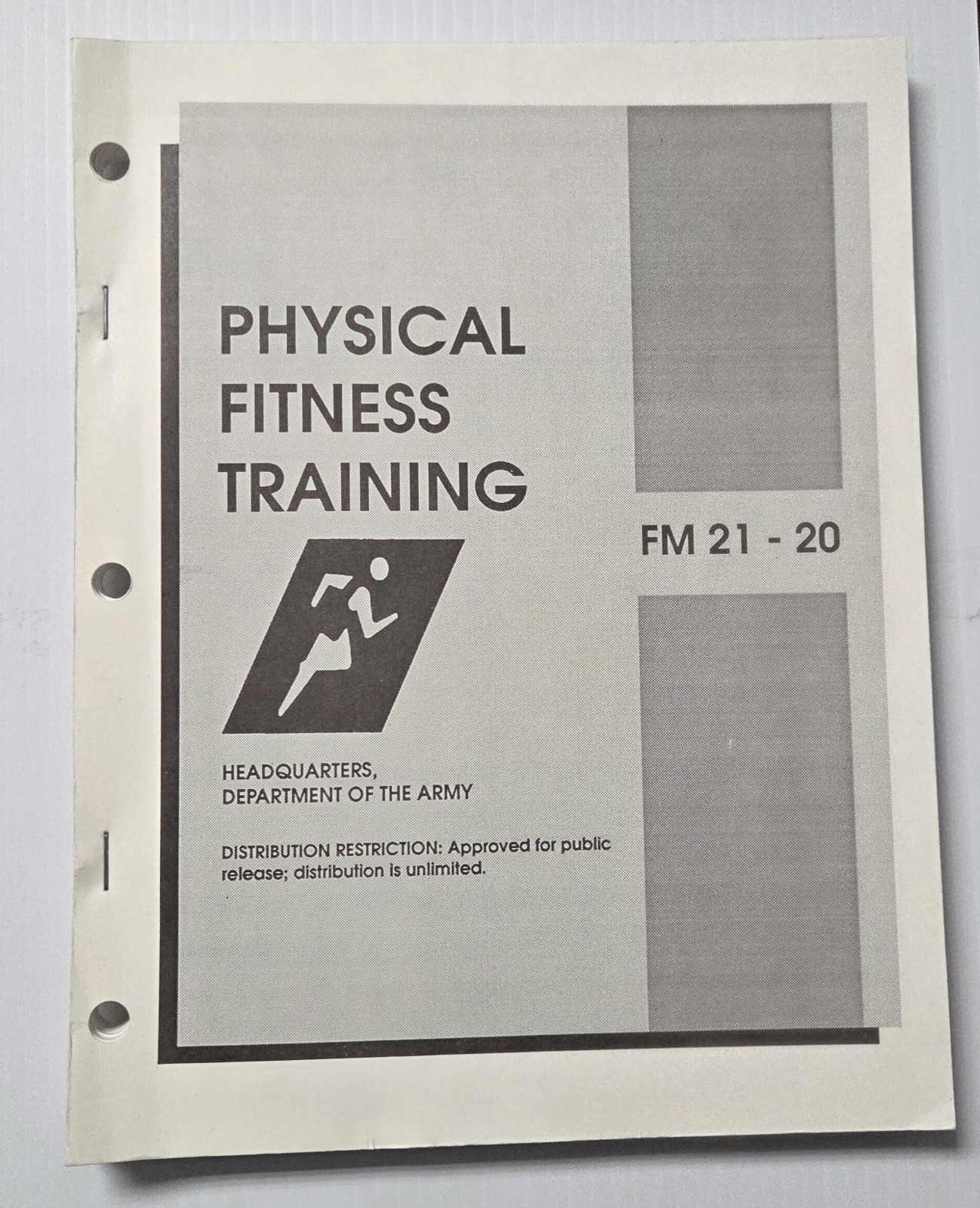 VTG U.S. Army Field Book FM 21-20 Physical Fitness Training 1992