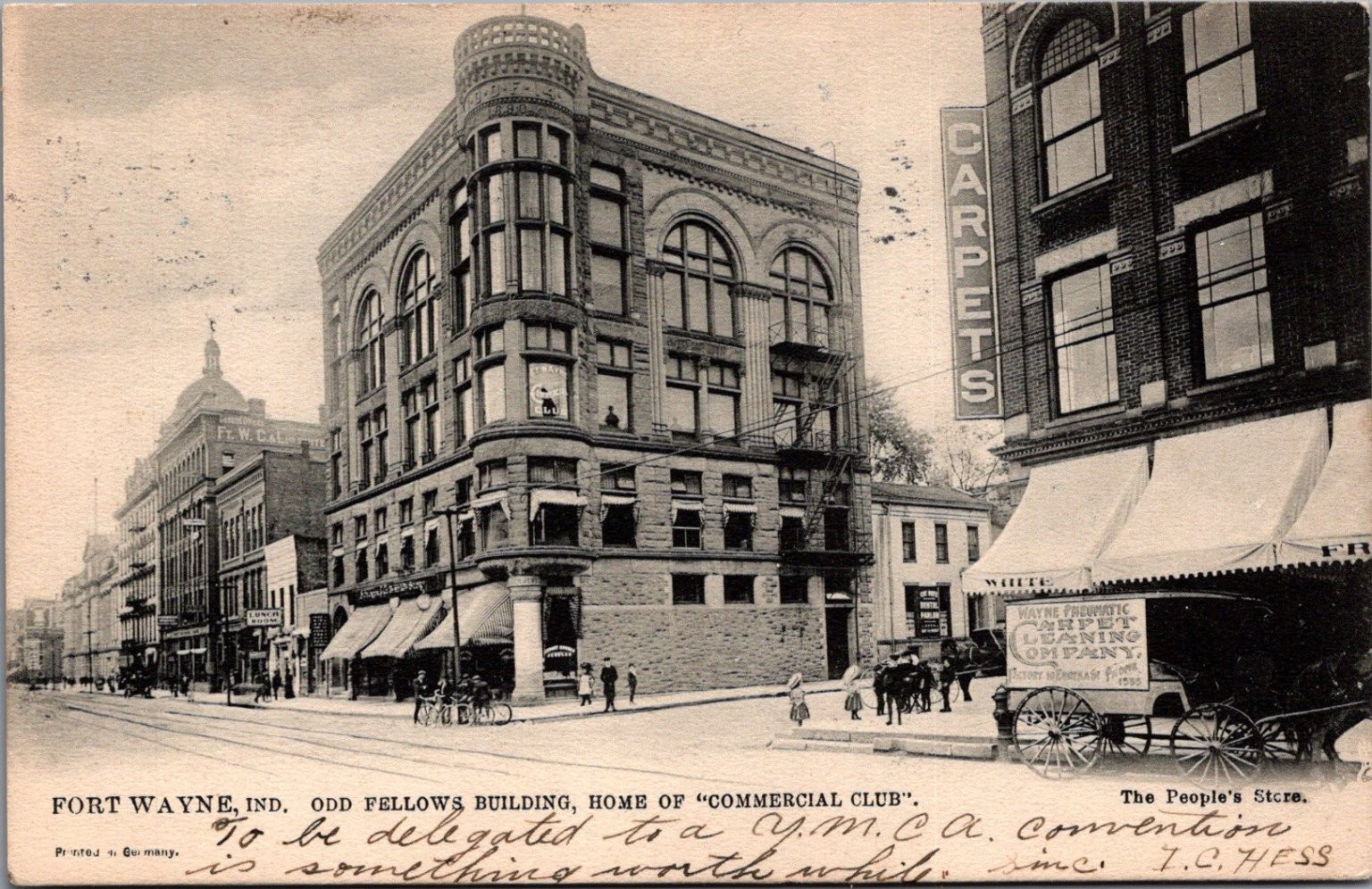 Fort Wayne, IN Odd Fellows Bldg Commercial Club 1906 Raphael Tuck Postcard Fort Wayne, IN Odd Fellows Bldg Commercial Club 1906 Raphael Tuck Postcard