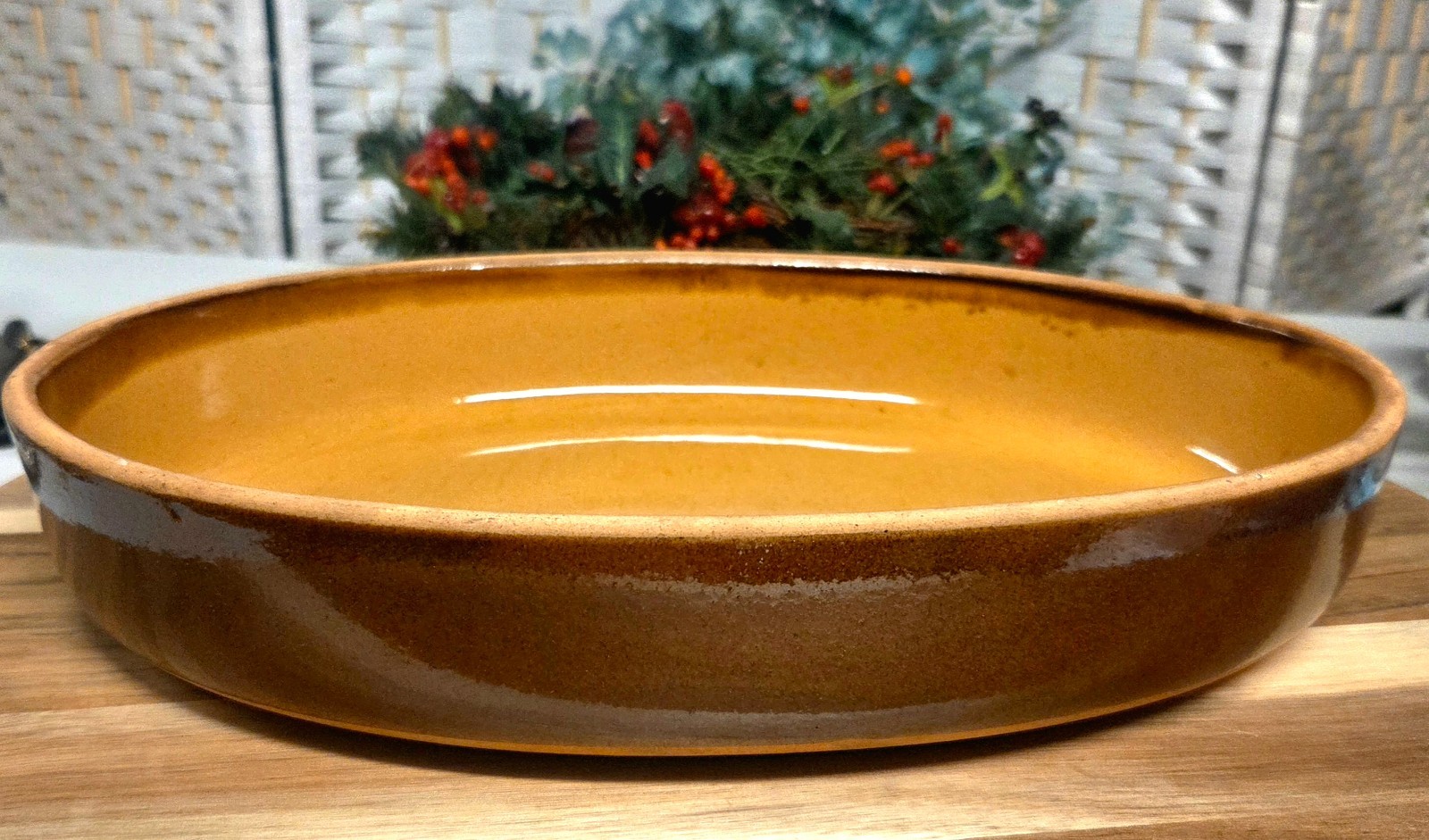 Vintage French Stoneware Gratin Baker/Casserole Dish Made in France 13.5\ Vintage French Stoneware Gratin Baker/Casserole Dish Made in France 13.5\
