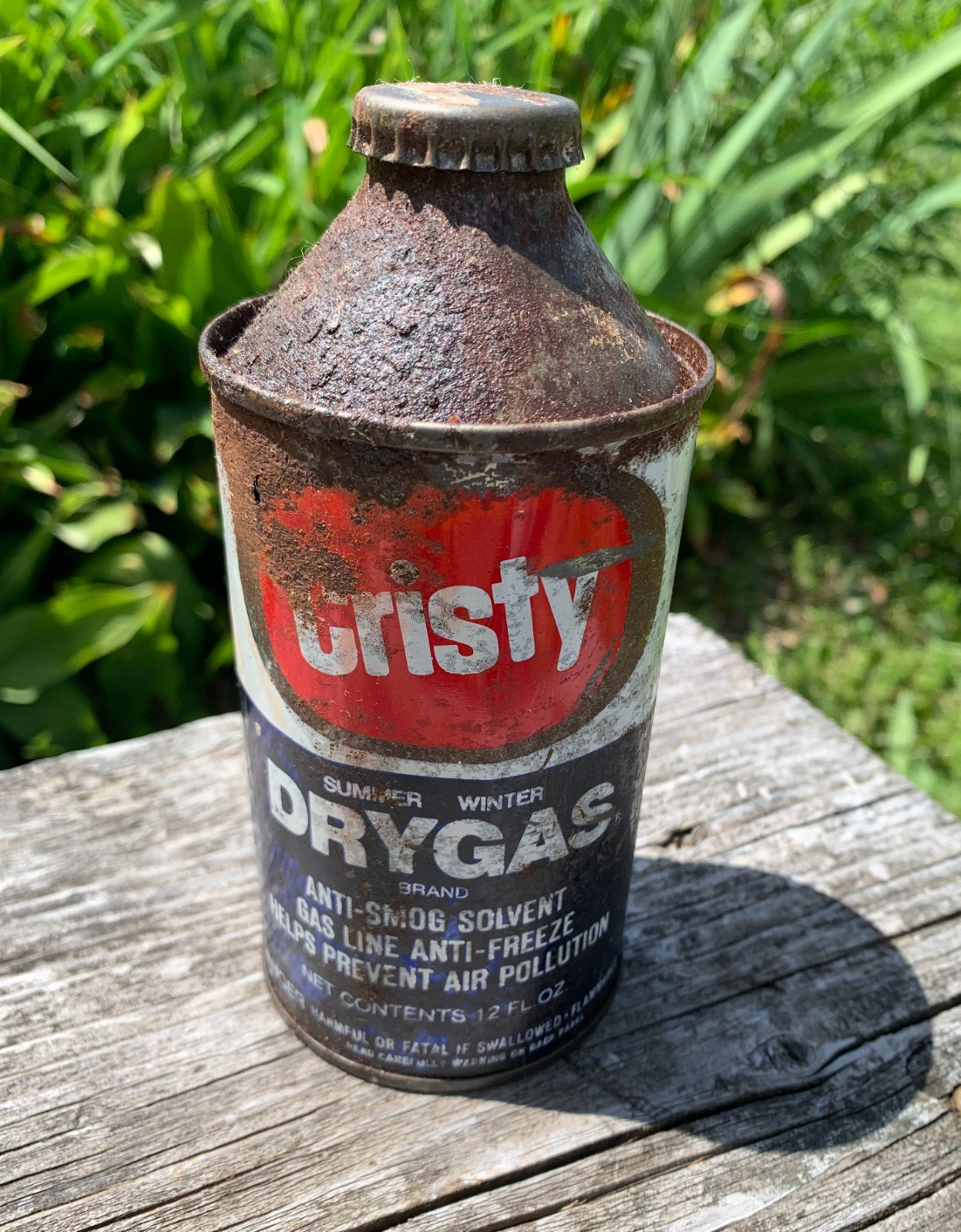 vintage Cristy Drygas metal can anti-freeze anti-smog solvent Summer Winter vintage Cristy Drygas metal can anti-freeze anti-smog solvent Summer Winter