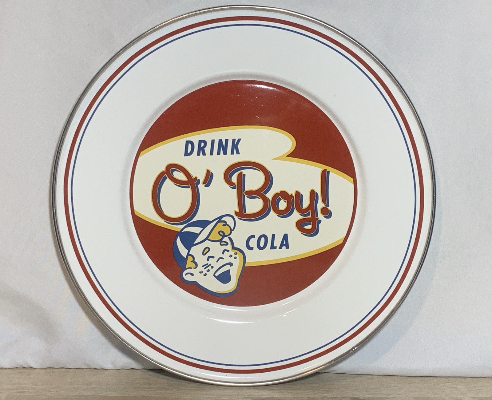 Drink O' Boy Cola 9” Vtg Style Soda Pop Advertisement Metal Plate by SCF Co. Drink O' Boy Cola 9” Vtg Style Soda Pop Advertisement Metal Plate by SCF Co.