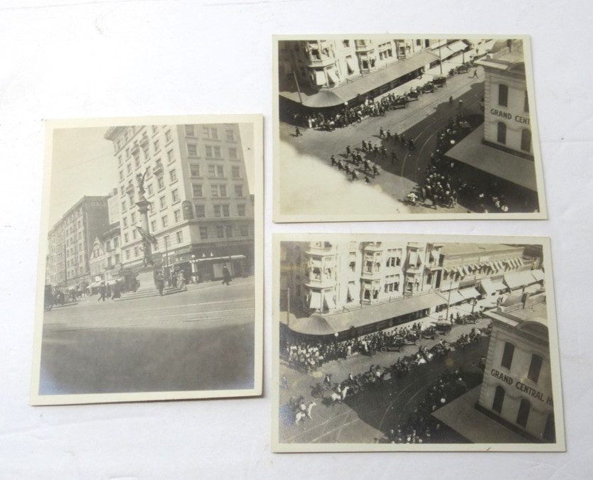 1916 San Francisco Downtown Parade Photographs Lot (3) Panama Pacific Expo