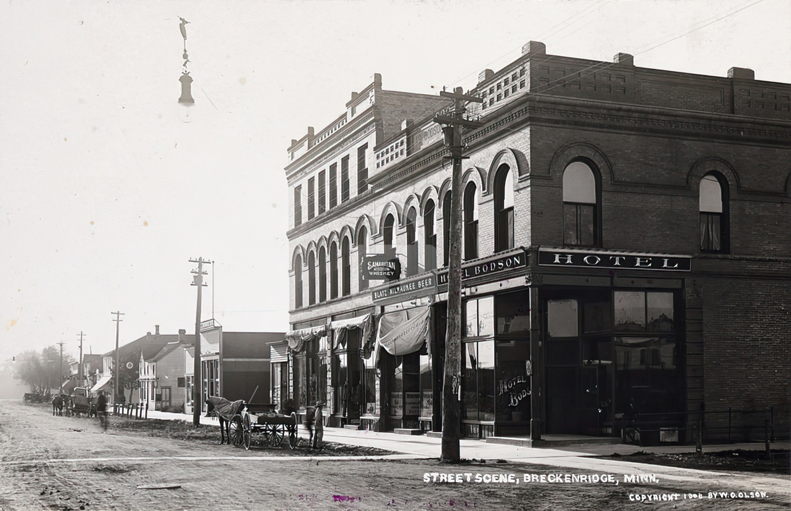 Street scene, Breckenridge, MN Minnesota 1908 RPPC Photo Postcard Copy Street scene, Breckenridge, MN Minnesota 1908 RPPC Photo Postcard Copy