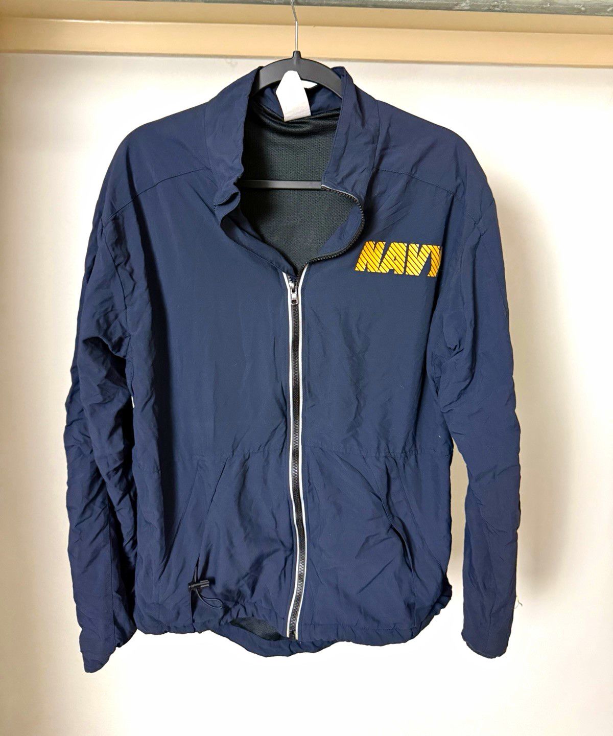 Vintage US Navy Physical Training PT Running Jacket Mens Small USA Made Military