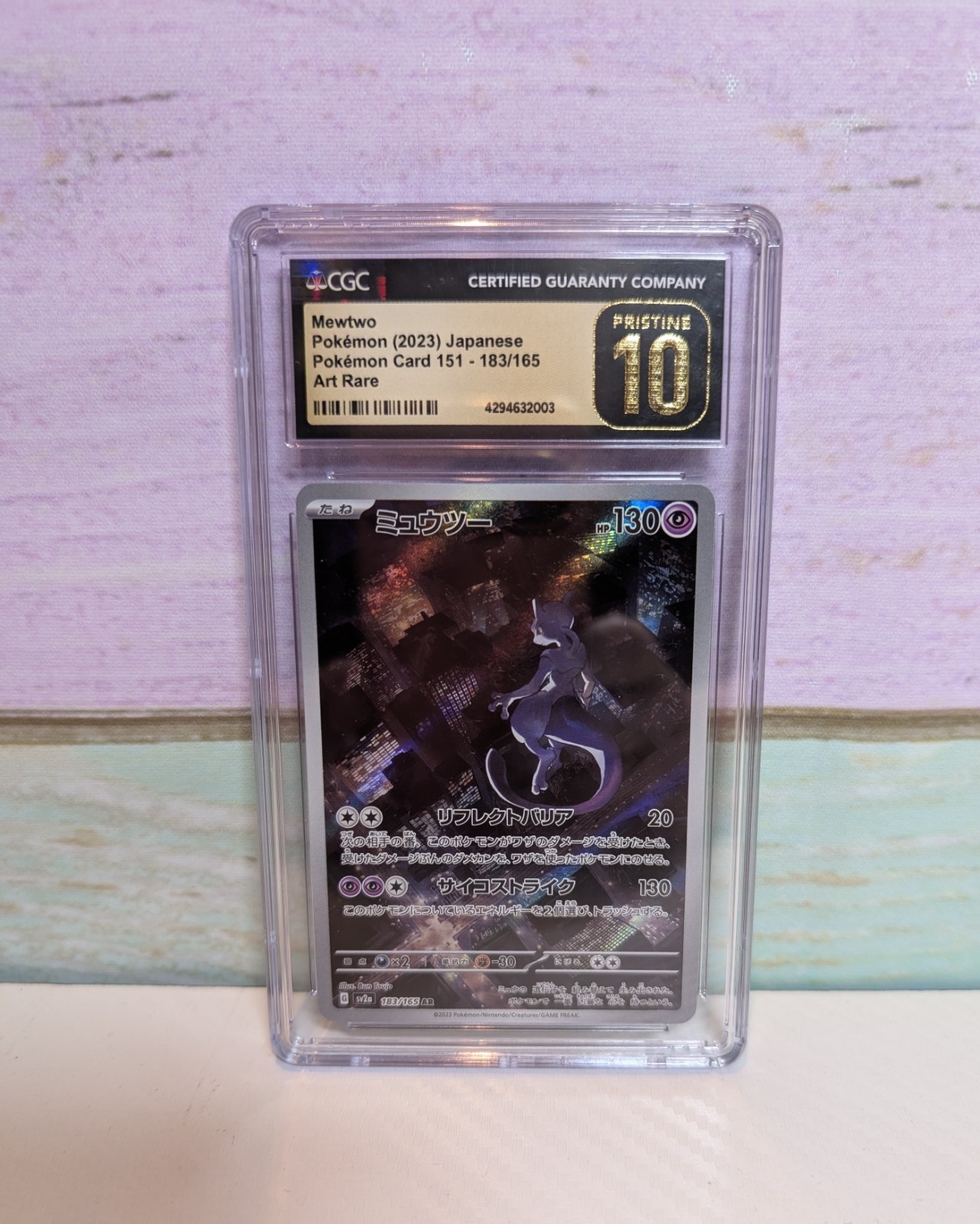 Pokémon CGC Pristine 10 Mewtwo 183/165 SV2A 151 ArtRare Holo Japanese PSA Graded Pokémon CGC Pristine 10 Mewtwo 183/165 SV2A 151 ArtRare Holo Japanese PSA Graded