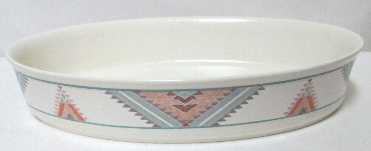 Mikasa Intaglio Santa Fe Vintage Southwest Blanket Oval baking serving bowl 12 W