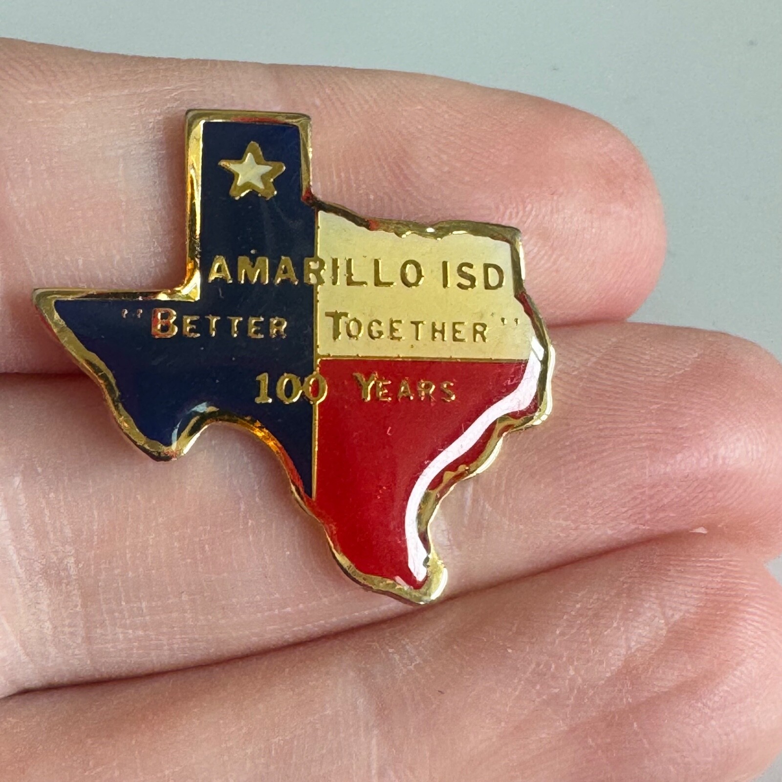 Amarillo Independent School District 100 Years Lapel Pin Better Together ISD Amarillo Independent School District 100 Years Lapel Pin Better Together ISD