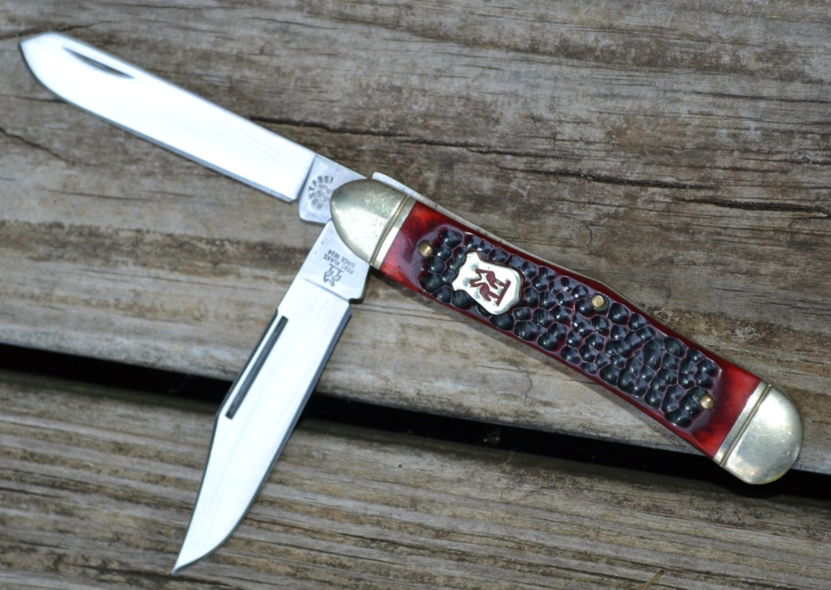Robi Klaas Kissing Crane KC6227RD Copperhead Red Bone Folding Knife -- Excellent Robi Klaas Kissing Crane KC6227RD Copperhead Red Bone Folding Knife -- Excellent