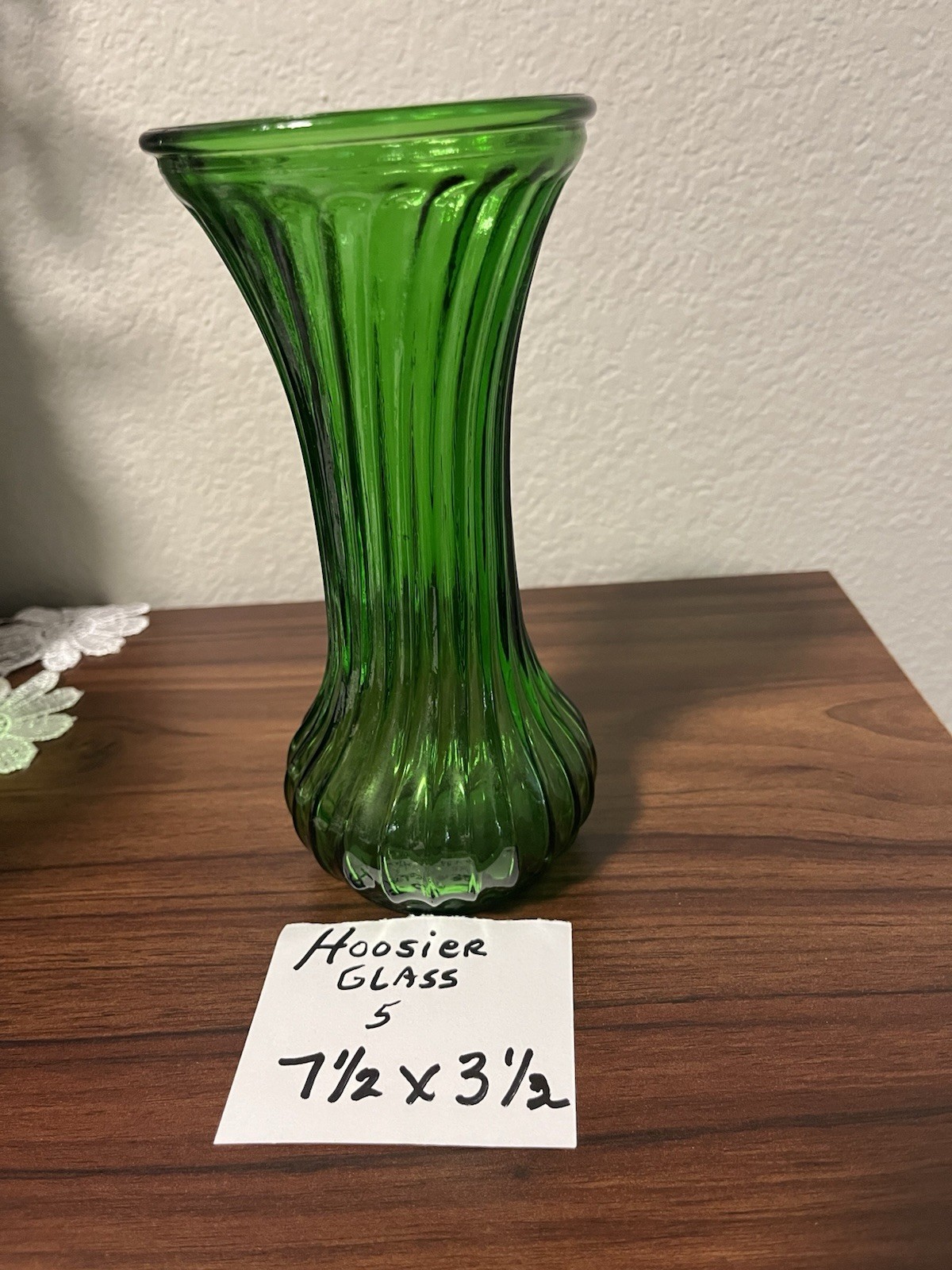 Vintage Hoosier Glass Vase 7 1/2 Inches Tall