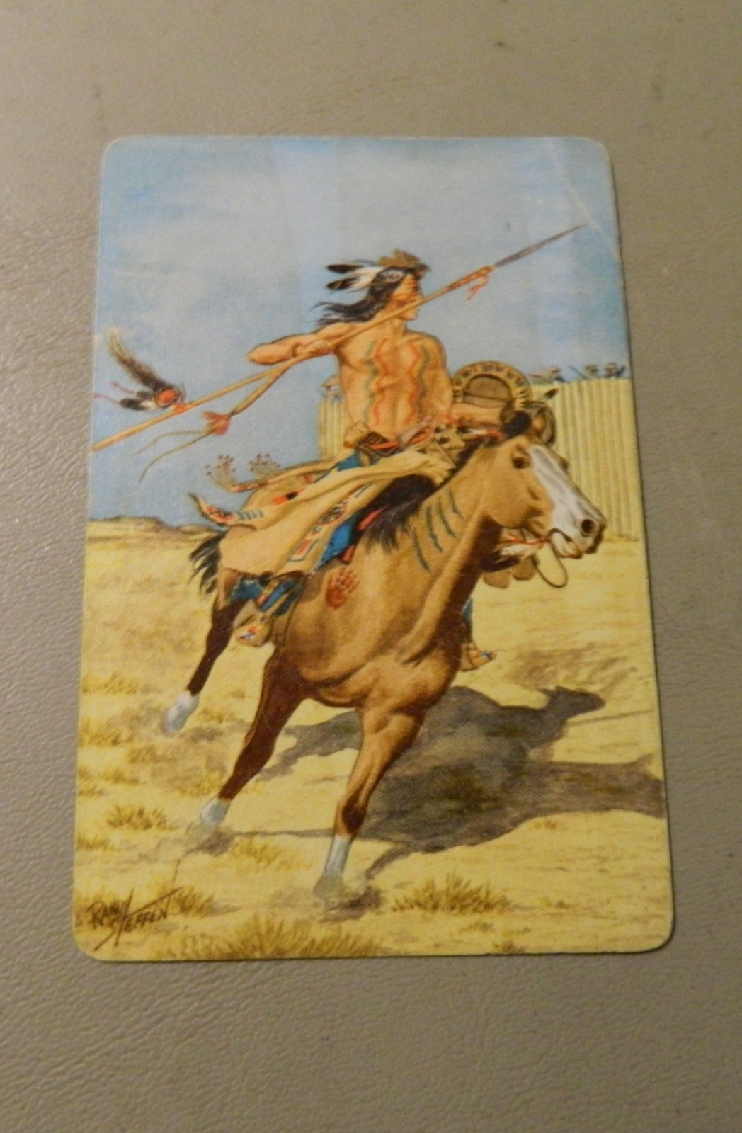 1956 Crazy Horse Sioux War Chief Armour Star Franks Indian Language Card 1956 Crazy Horse Sioux War Chief Armour Star Franks Indian Language Card