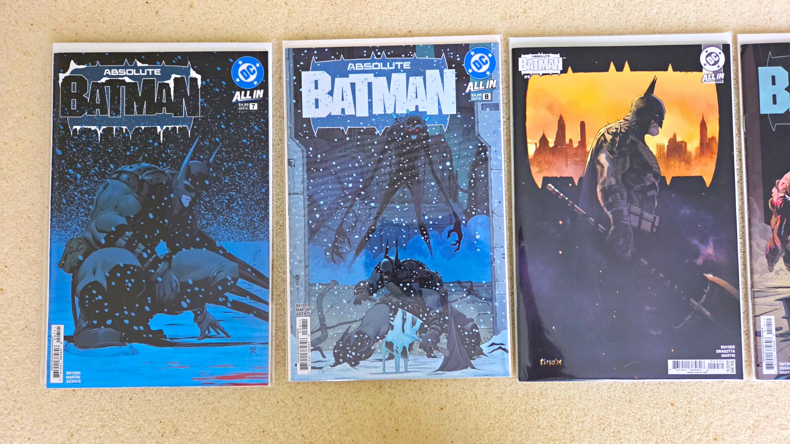 Absolute Batman Comic Book Lot Issues #7-12 Variant Covers And Cover A 1st Print