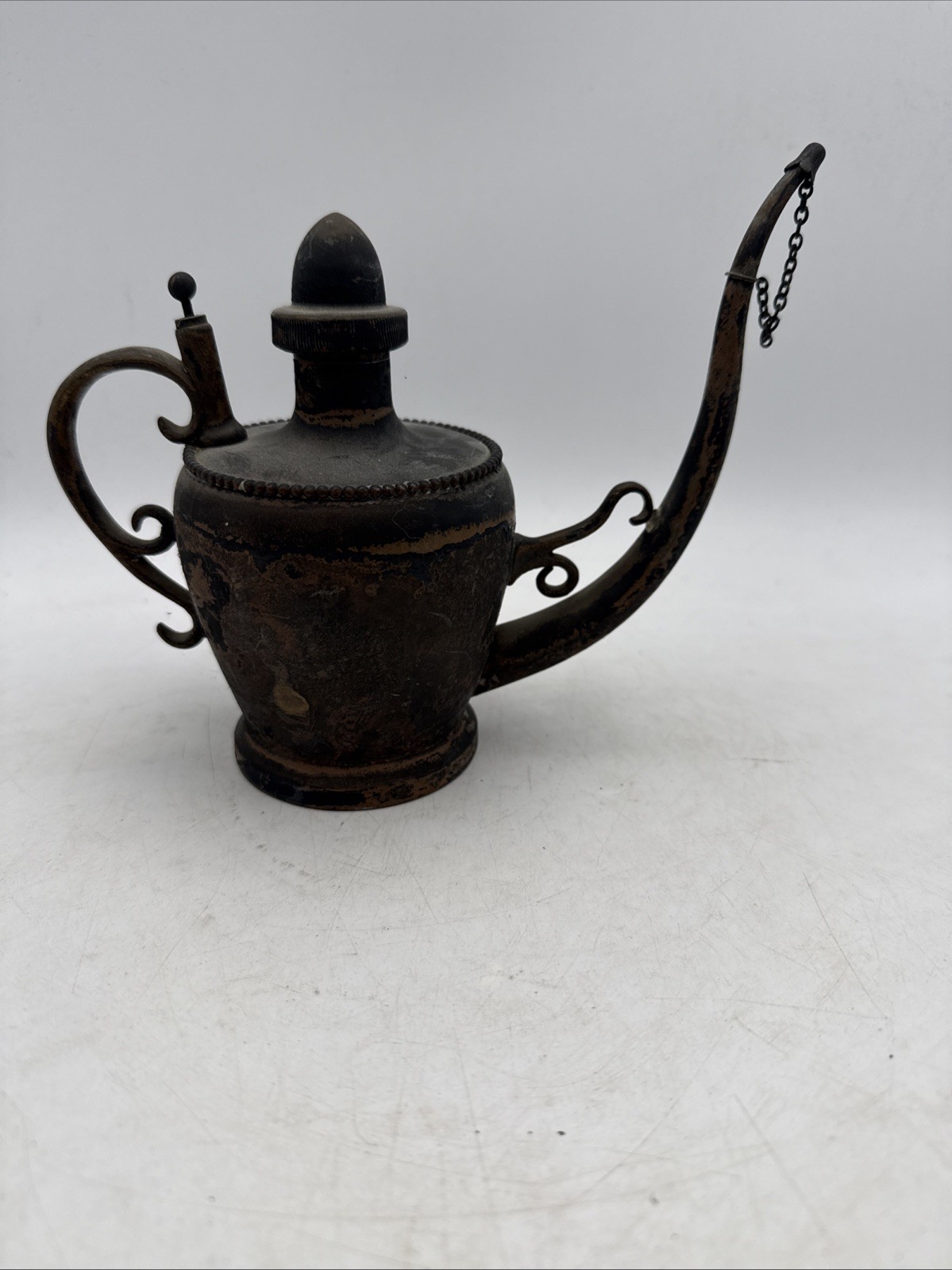 Vintage 1896 Antique Sternau Co. Brass Aladdin Alcohol Flagon Oil Lamp Pot Vintage 1896 Antique Sternau Co. Brass Aladdin Alcohol Flagon Oil Lamp Pot