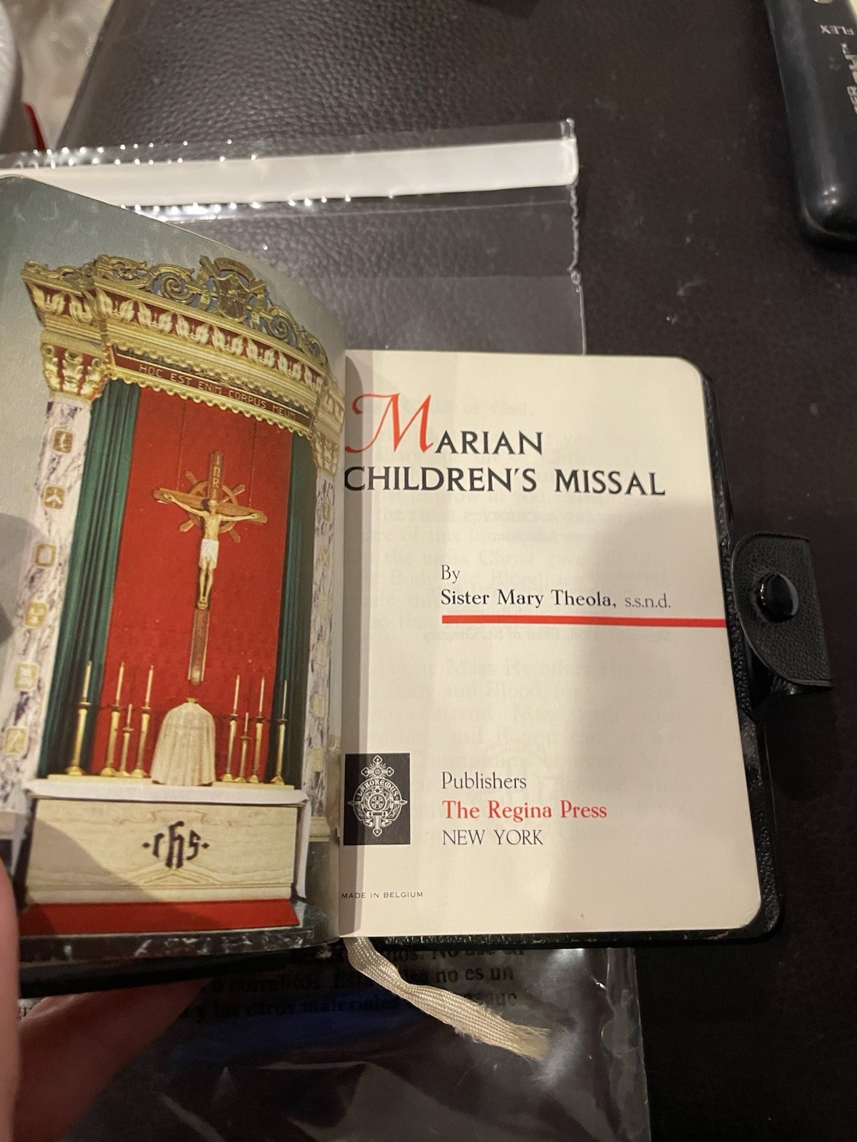 1958 Marian Children\'s Missal Regina Press w/My First Holy Communion Snap Case