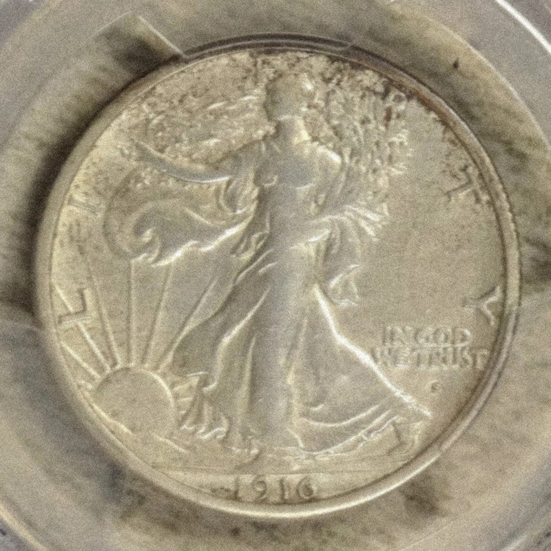 1916-S Walking Liberty Half Dollar As shown in the figure - Very Fine Condition 1916-S Walking Liberty Half Dollar As shown in the figure - Very Fine Condition