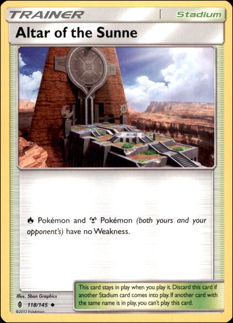 Pokemon - Altar of the Sunne #118/145 - SM - Guardians Rising Uncommon Pokemon - Altar of the Sunne #118/145 - SM - Guardians Rising Uncommon