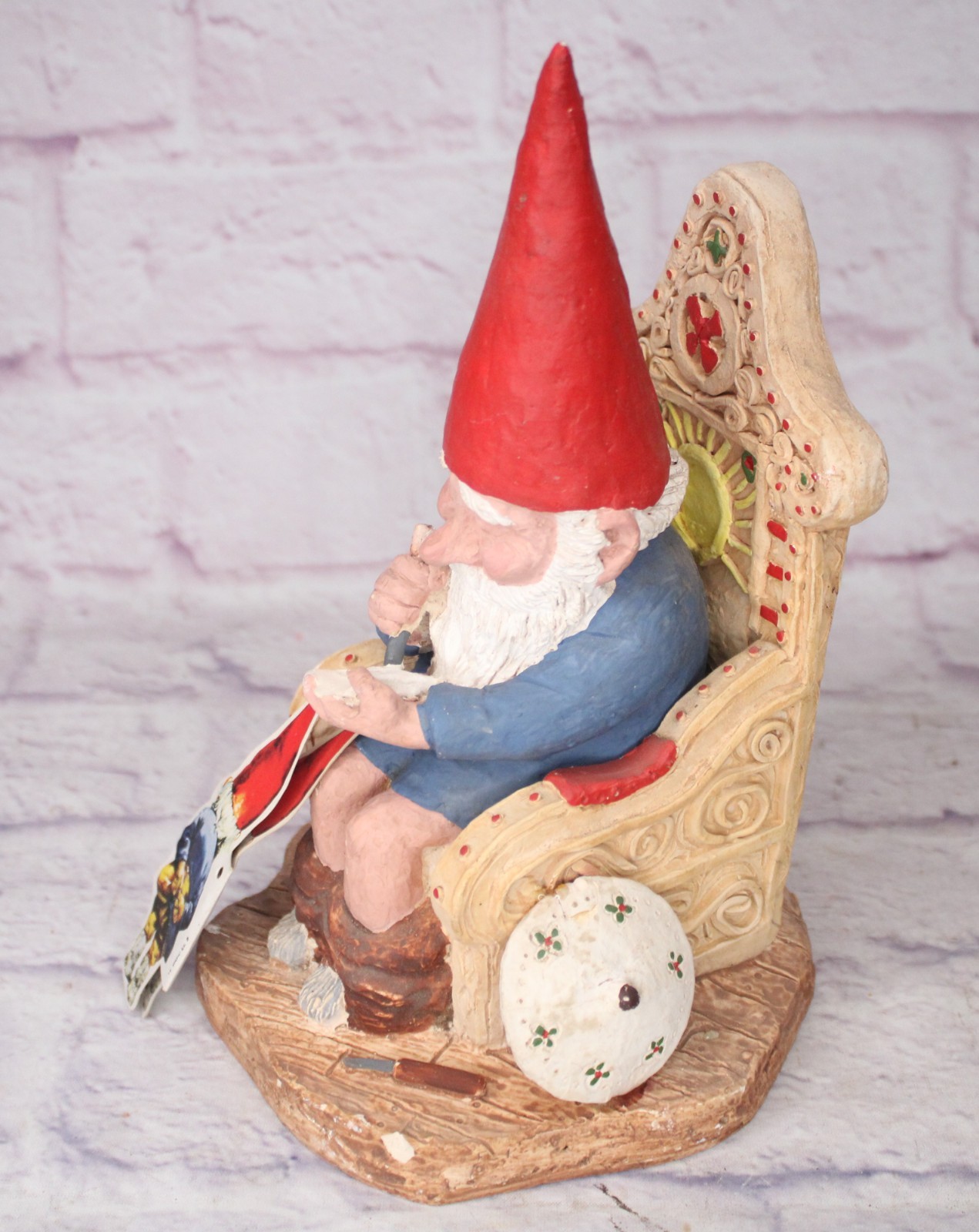Vintage 1971 Unieboek B.V. Gnome Figurine Sitting on Toilet Rare Vintage 1971 Unieboek B.V. Gnome Figurine Sitting on Toilet Rare