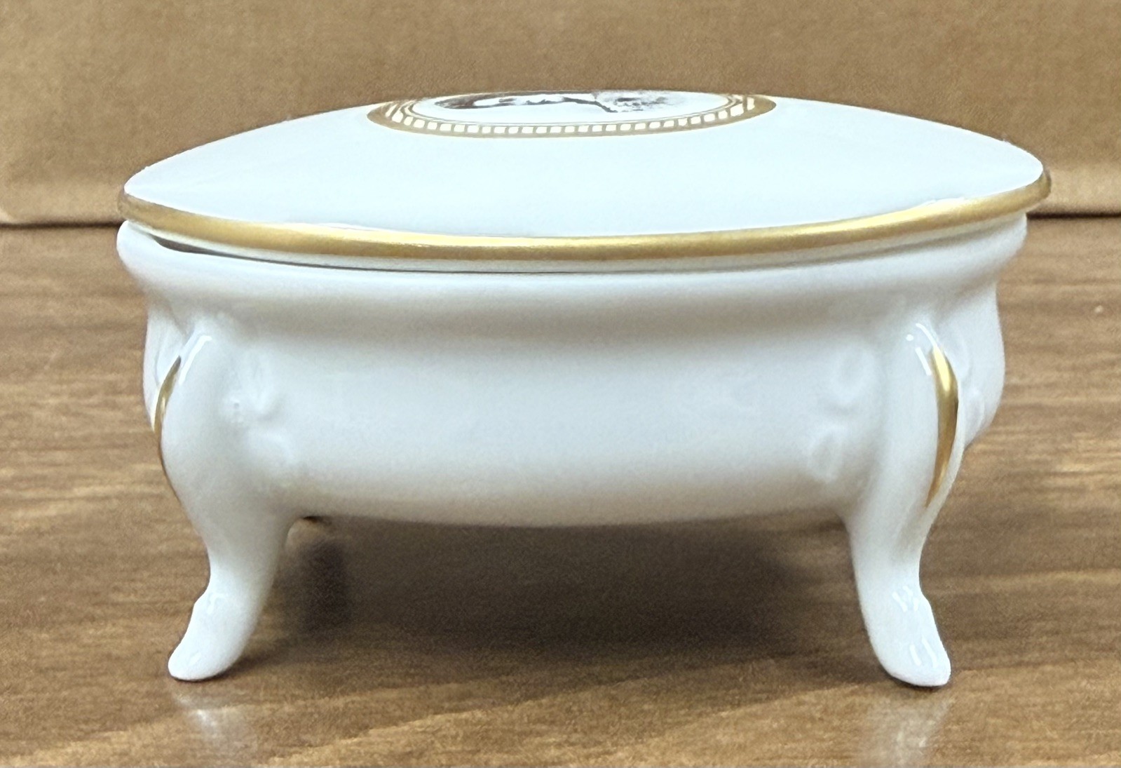 Vintage Weimar Porzellan Empress Elisabeth Sisi Porcelain Trinket Box Germany