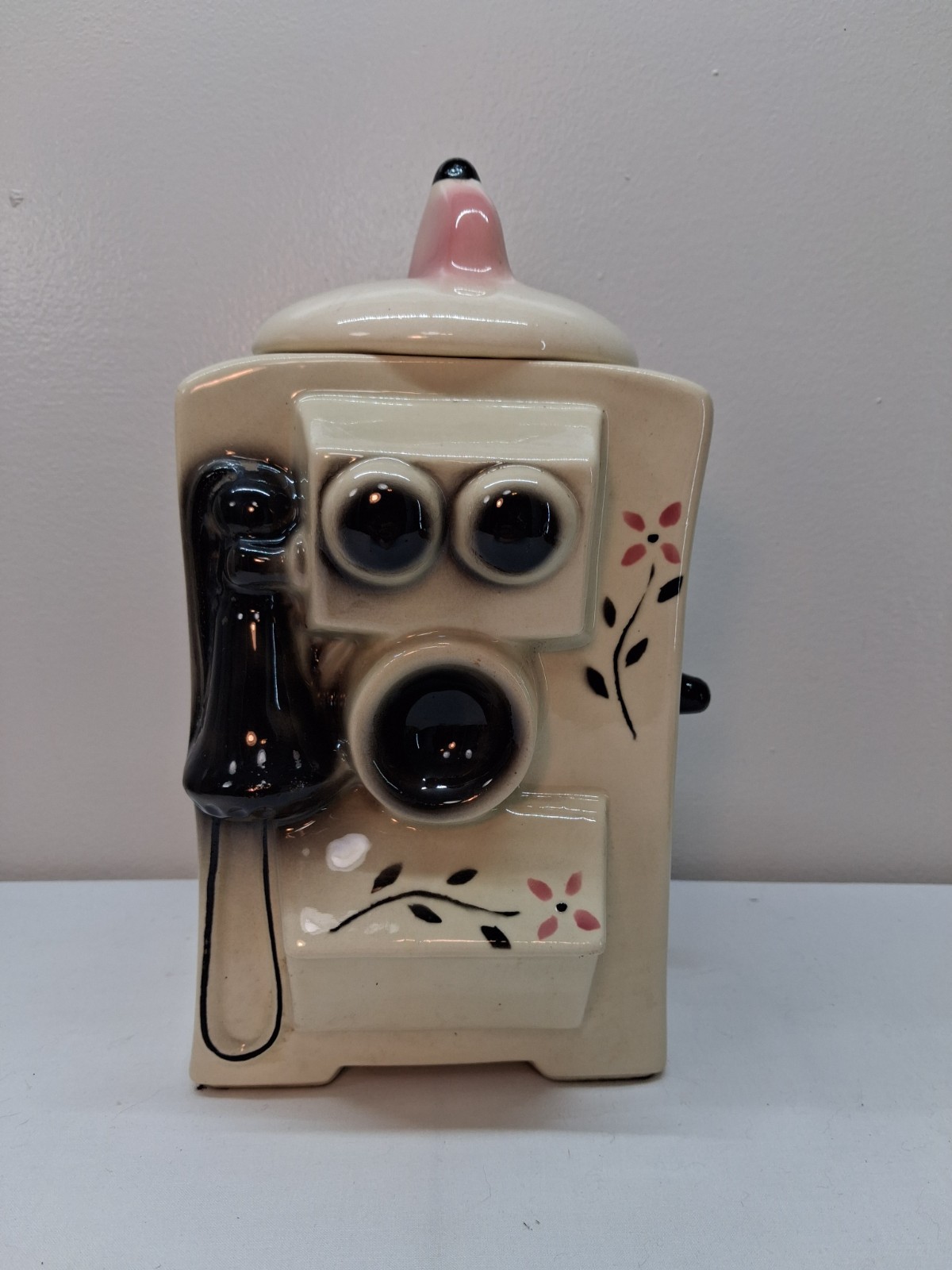 Vintage 50s Cardinal Telephone Cookie Jar #311