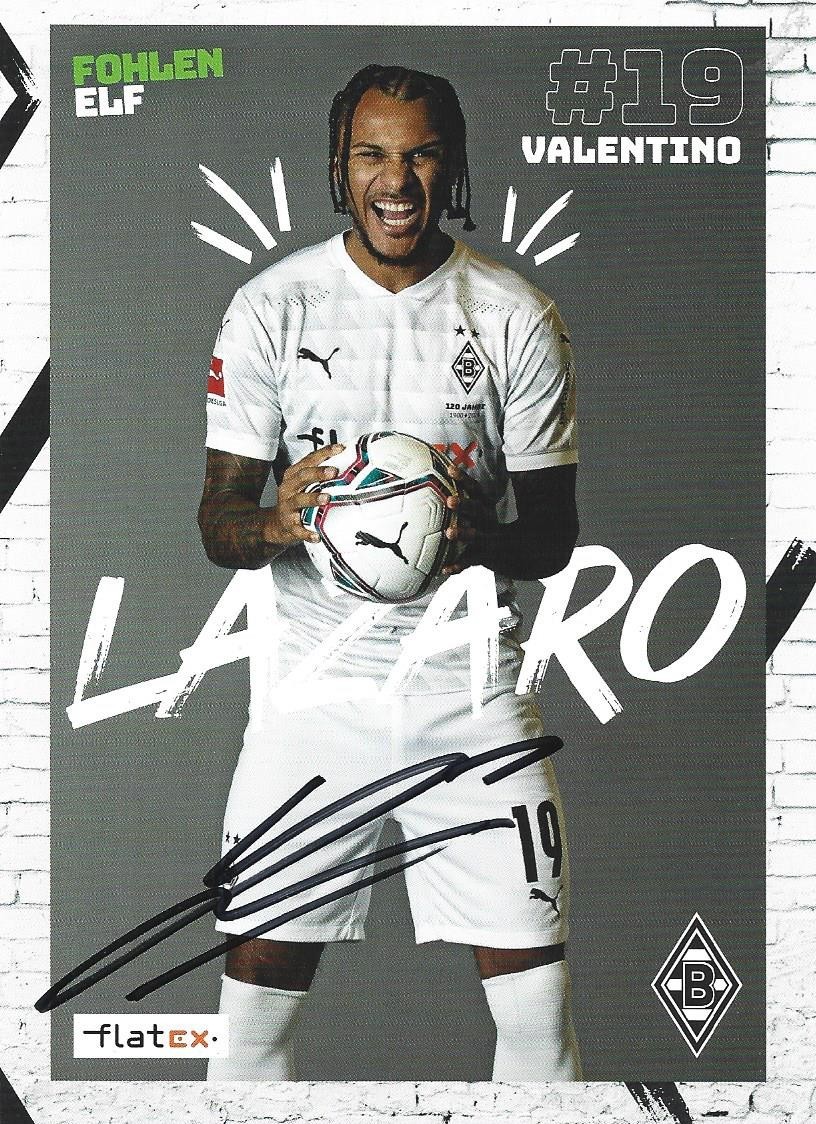 Valentino Lazaro - Borussia Monchengladbach - 2020/2021 - Autograph Card Valentino Lazaro - Borussia Monchengladbach - 2020/2021 - Autograph Card