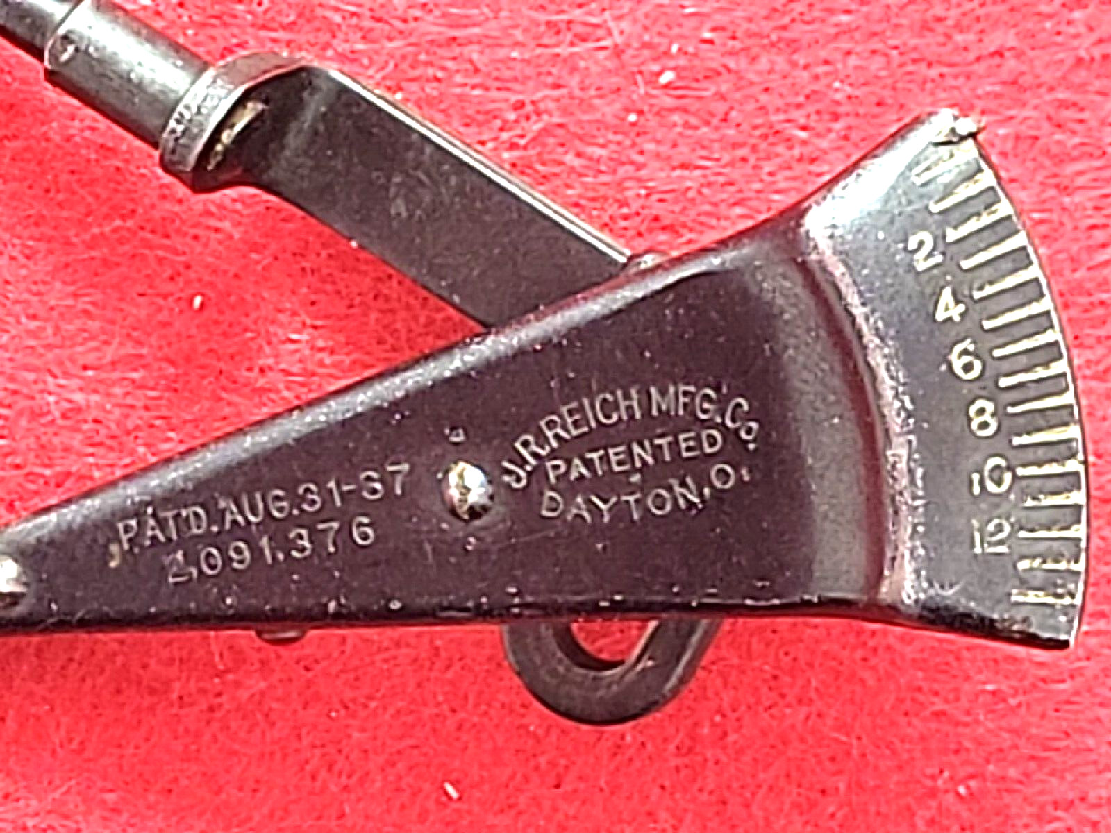 Surface Test Indicator , Machinist Tool, J R Reich, PAT. AUG 31 37 Surface Test Indicator , Machinist Tool, J R Reich, PAT. AUG 31 37