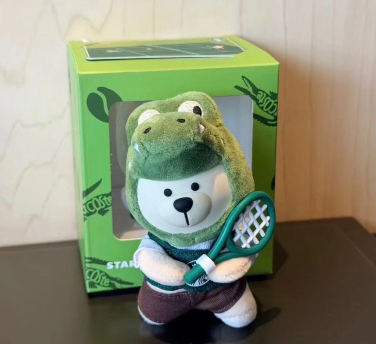Starbucks x Lacoste 2026 Collab Plush Teddy Bear Tennis Coffee Collectible
