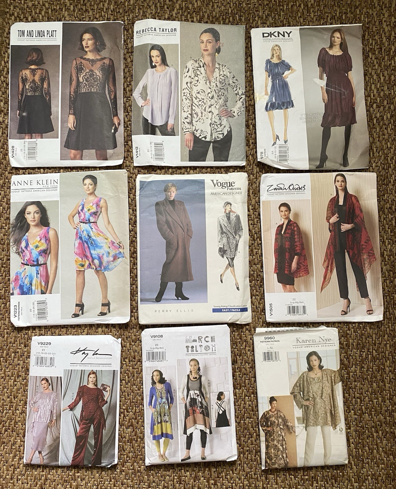 Lot Of 9 UNCUT FF Vogue Designer Sewing Patterns Sizes 6-24 Women’s Clothing Lot Of 9 UNCUT FF Vogue Designer Sewing Patterns Sizes 6-24 Women’s Clothing