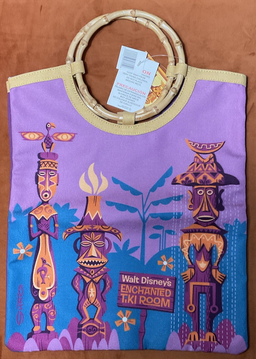 NOS Disney Parks Shag Tiki Handbag Purple NICE NOS Disney Parks Shag Tiki Handbag Purple NICE