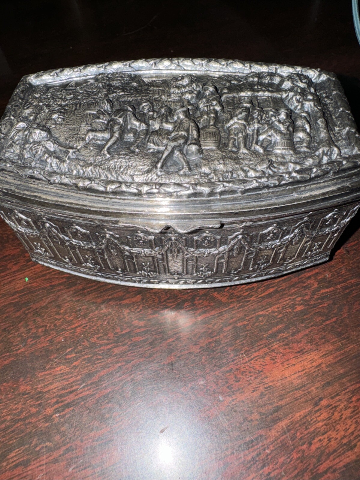 Vintage Jennings Brothers Jewelry Casket Trinket Box Signed & Numbered 2649 Vintage Jennings Brothers Jewelry Casket Trinket Box Signed & Numbered 2649