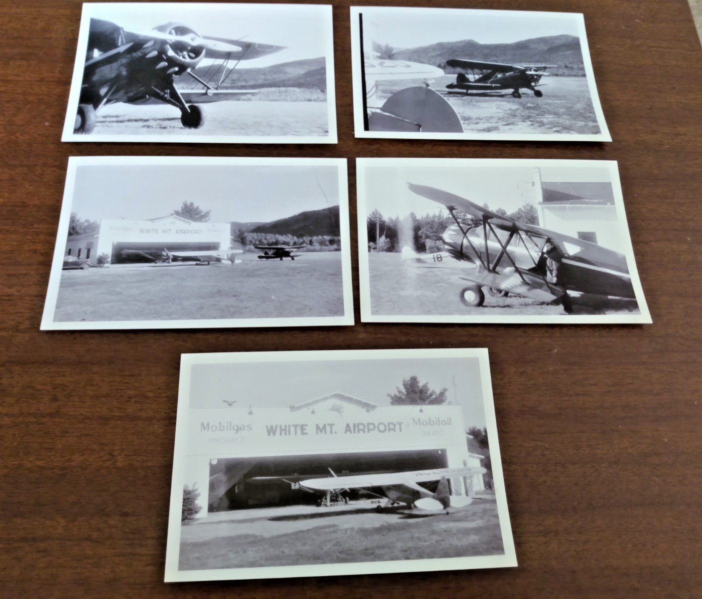 Five 1930s WHITE MT. AIRPORT, North Conway, New Hampshire Photos