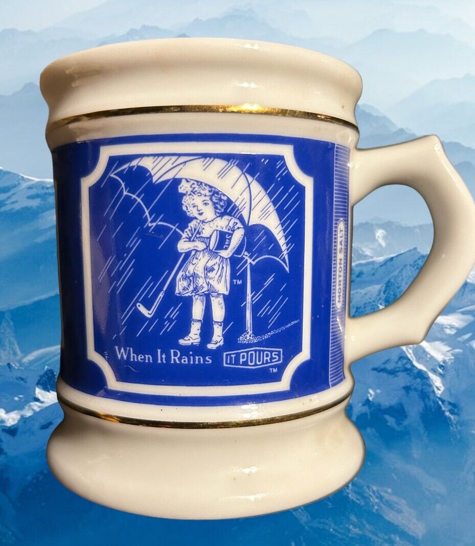 Corner Store Porcelain Coffee Mug/Cup Collectible Morton Salt 1982 Franklin Mint
