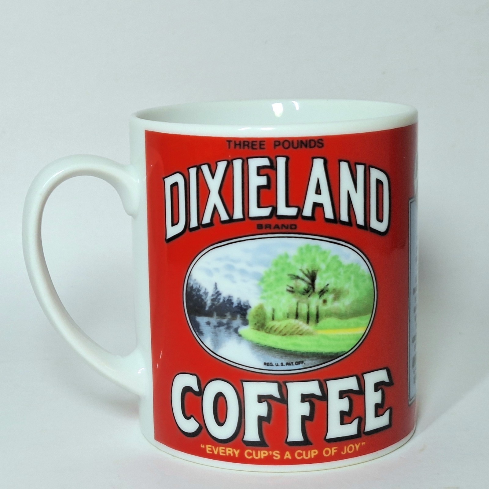 Vintage D.H. Holmes Dixieland Coffee Can Mug, Made in Japan 