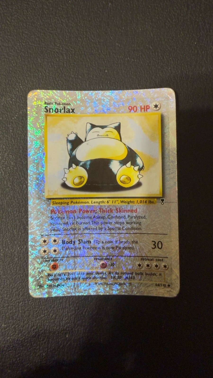 Pokemon Snorlax 64/110 2000 EN 90 HP Holographic