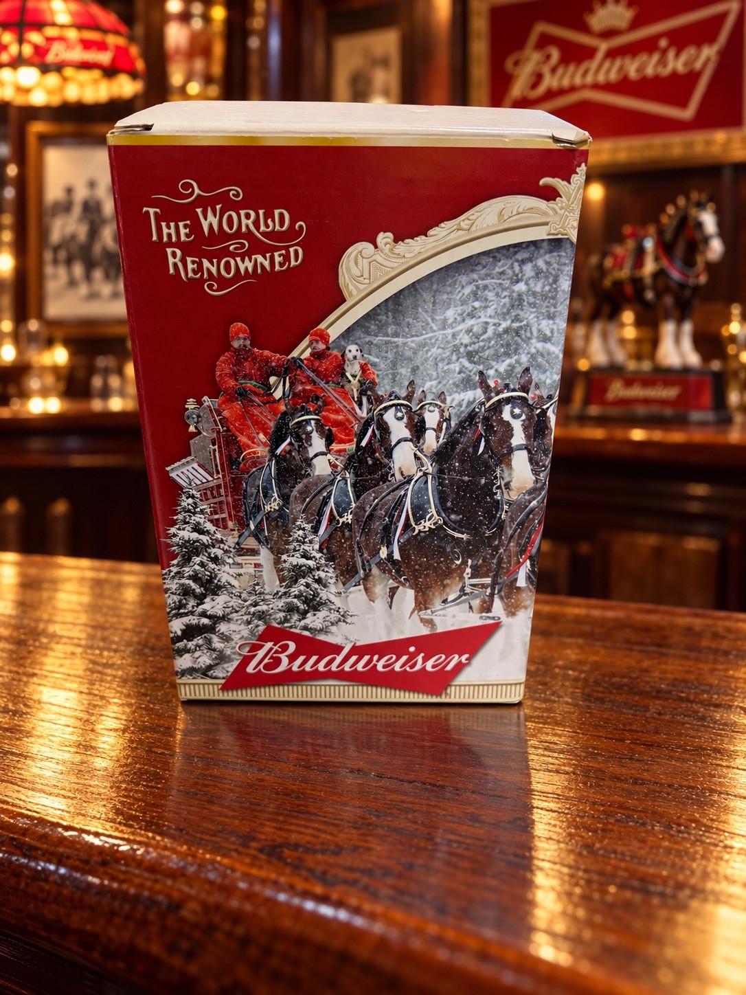 2015 Budweiser Holiday Stein First Snow 35th Anniversary New Box COA