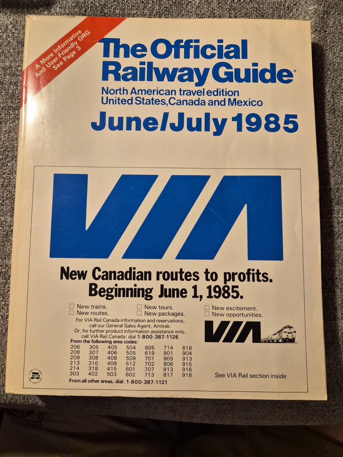 Official Railway Guide Jun/July 1985 Amtrak Timetable North America Travel Guide Official Railway Guide Jun/July 1985 Amtrak Timetable North America Travel Guide