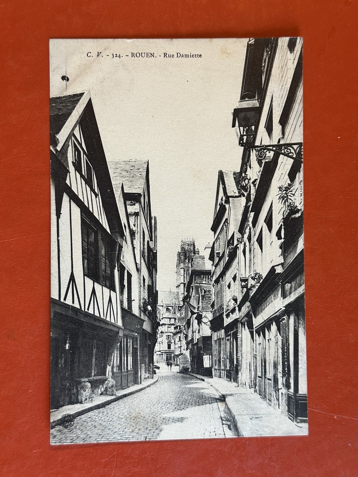 1909 ROUEN NORMANDY FRANCE~ RUE DAMIETTE  ~Antique Postcard