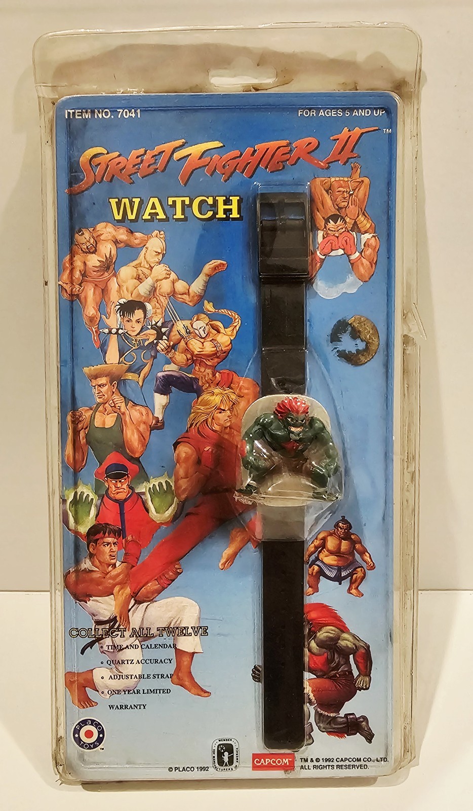 VINTAGE IN BOX CAPCOM STREET FIGHTER II BLANCA CHARACTER WATCH 1992 SEALED VINTAGE IN BOX CAPCOM STREET FIGHTER II BLANCA CHARACTER WATCH 1992 SEALED