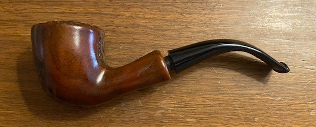 Vintage Bent Billiard Rusticated Smoking Pipe Vintage Bent Billiard Rusticated Smoking Pipe