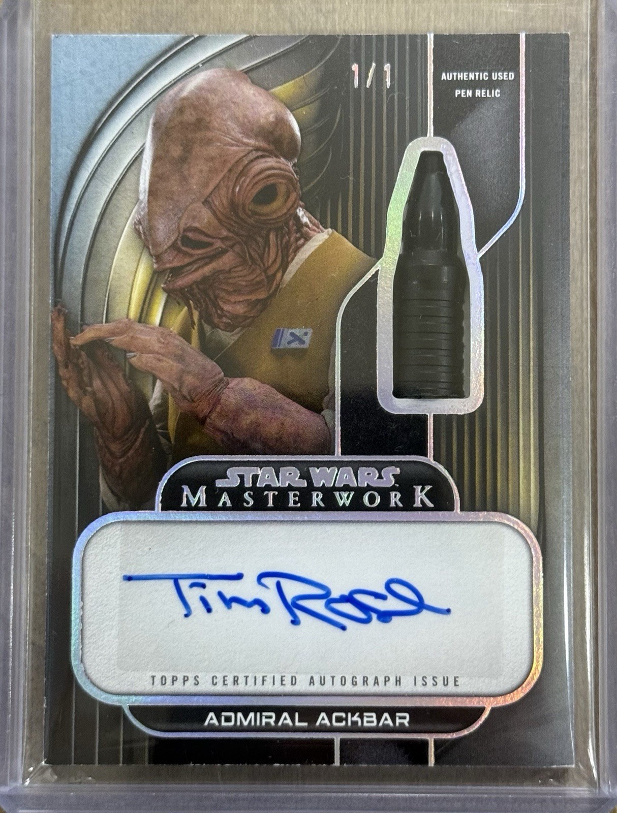 2025 Topps Star Wars Masterwork-Tim Rose as Admiral Ackbar - 1/1 Pen Auto Relic