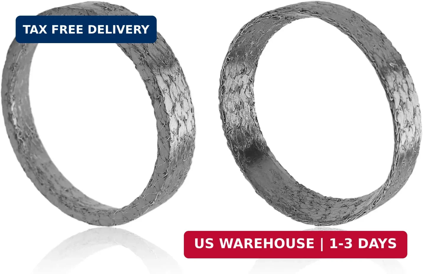 2PCS Exhaust Gasket Graphite and Steel,Exhausts Flange Gasket Compatible with Ha 2PCS Exhaust Gasket Graphite and Steel,Exhausts Flange Gasket Compatible with Ha