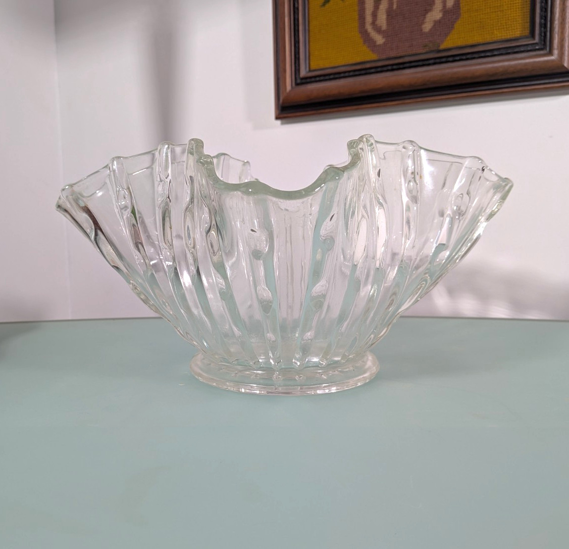 Vintage L. E. Smith Glass Broken Column Bowl Crystal