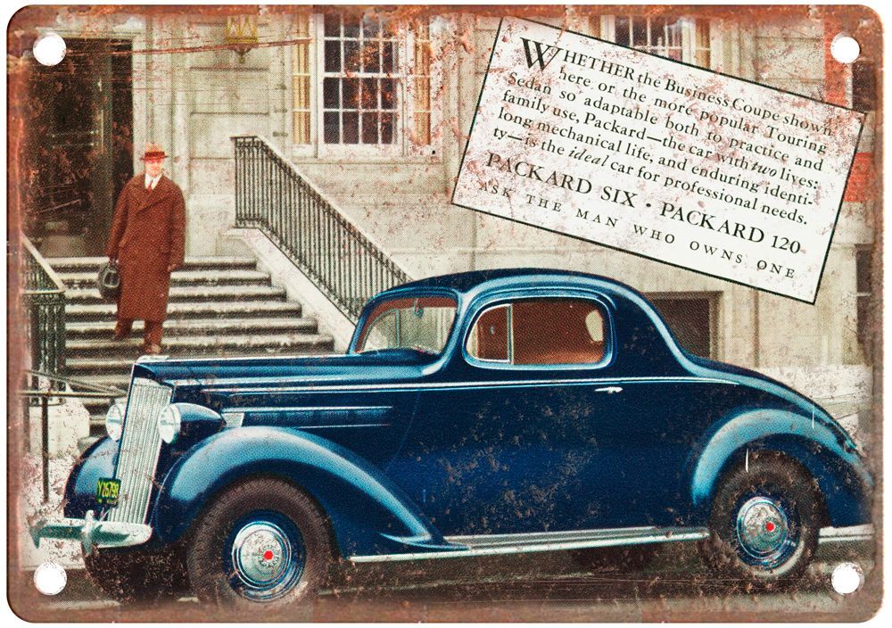 1937 Packard Vintage Automobile Ad Retro Look Reproduction Metal Sign A3217 1937 Packard Vintage Automobile Ad Retro Look Reproduction Metal Sign A3217