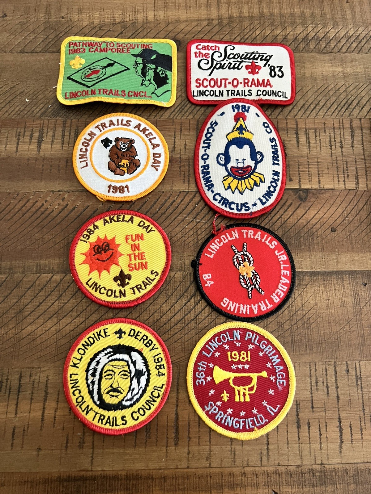 Lot Of Vintage BSA LINCOLN TRAILS COUNCIL PATCHES 