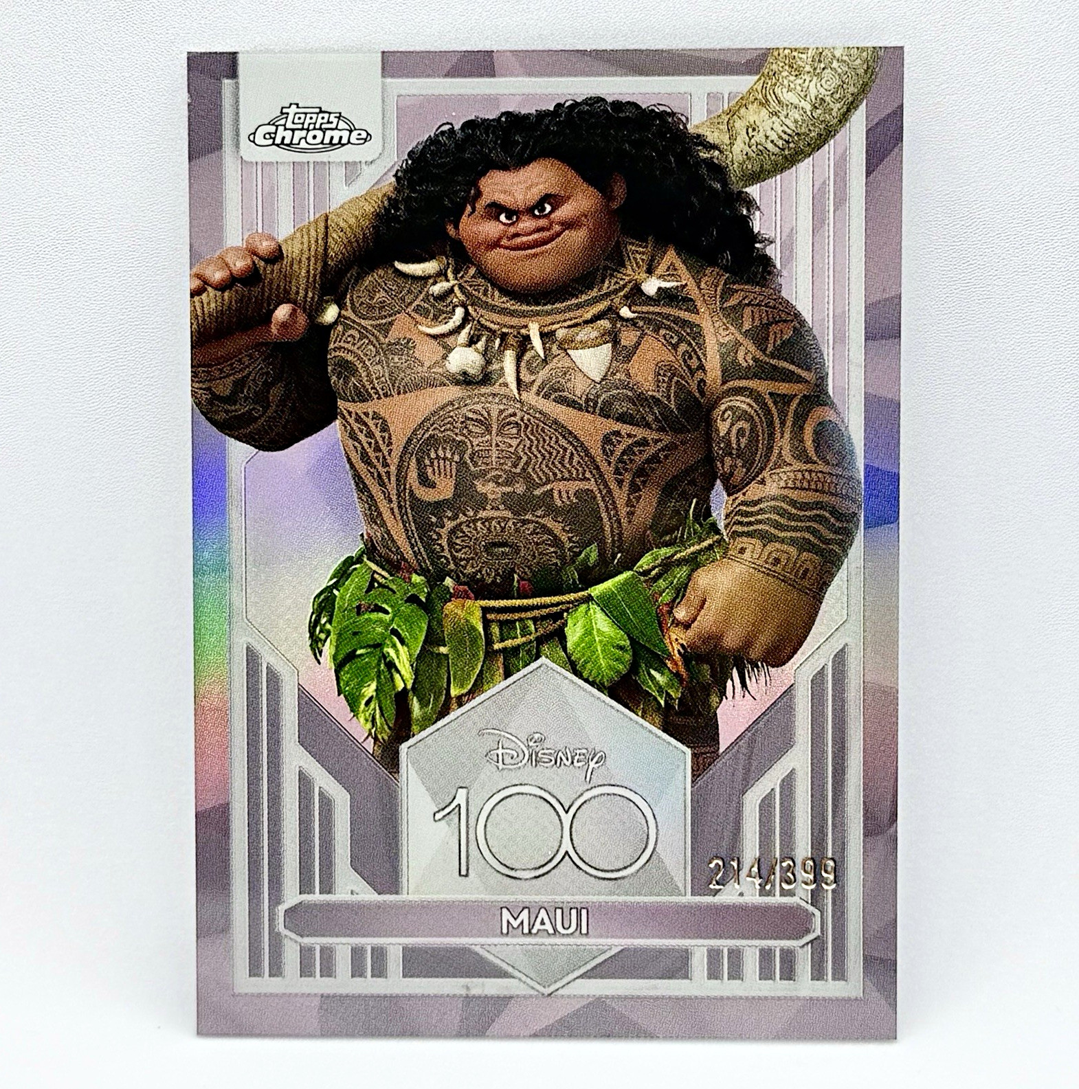 2023 Topps Disney100 Chrome Maui Moana #26 Pink Refractor /399 2023 Topps Disney100 Chrome Maui Moana #26 Pink Refractor /399
