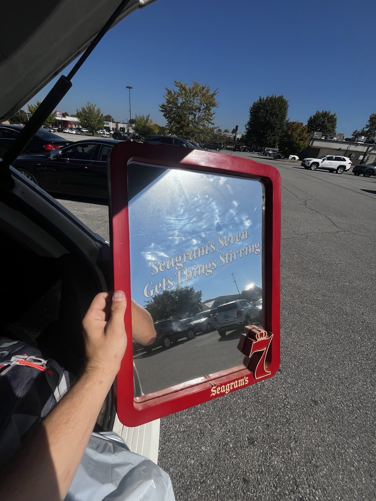 Vtg RARE Original Seagrams 7 Bar Tavern Advertising Mirror Man Cave Collectable Vtg RARE Original Seagrams 7 Bar Tavern Advertising Mirror Man Cave Collectable